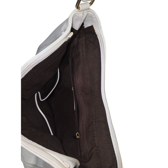 KOGUO White Fringe Shoulder Bag Purse | Studded Western Boho | Women’s Handbag - Picture 8 of 14